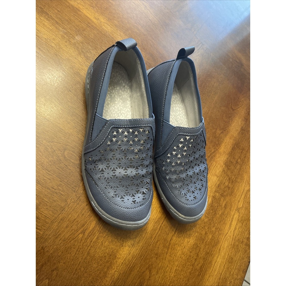 JBU by Jambu‎ Loafer Shoes Size 8M Women's Vegan Leather Cut Out Blue Slip On